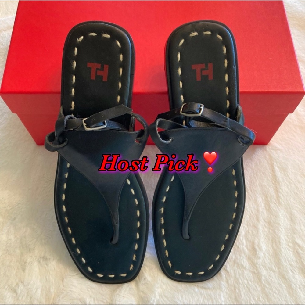 Tommy Hilfiger Black Sandal Slides